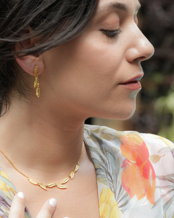 Leaflet Berry Earrings